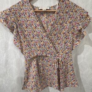 Floral Wrap Top